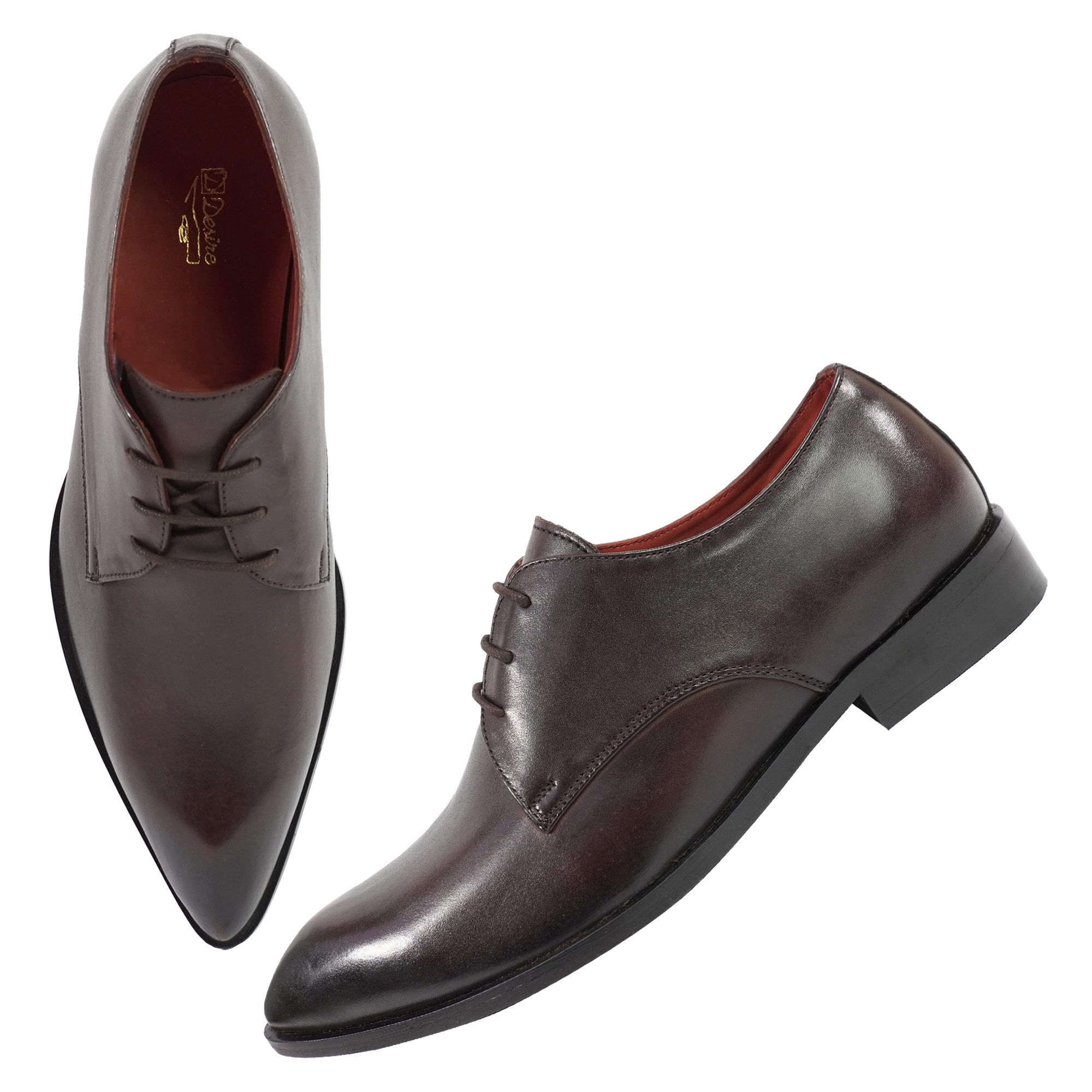 2526 Pointer Brown Lace Up LEATHER SHOES
